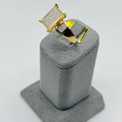 10k Gold Natural Diamond Portrait Ring