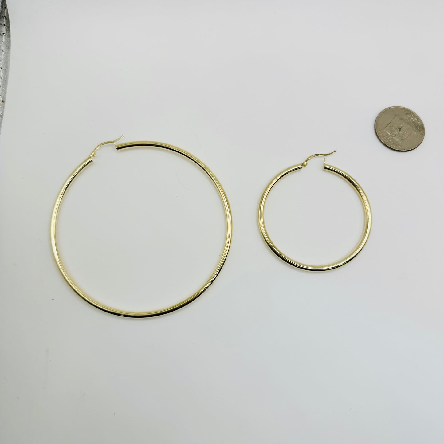 14k Gold  Classic Hoops (Standard thickness)