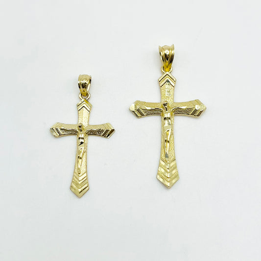 10k Gold Sleek Cross Charm (small)