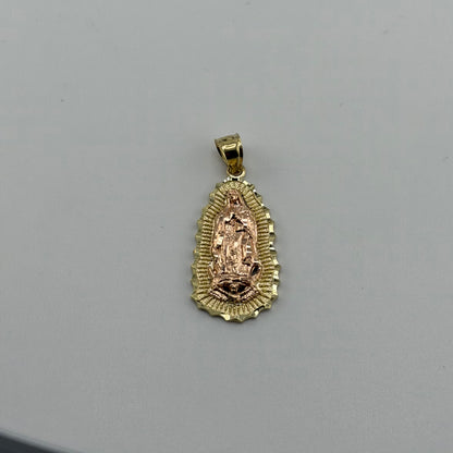 10k Gold Two Tone Virgin Mary Charm (M)