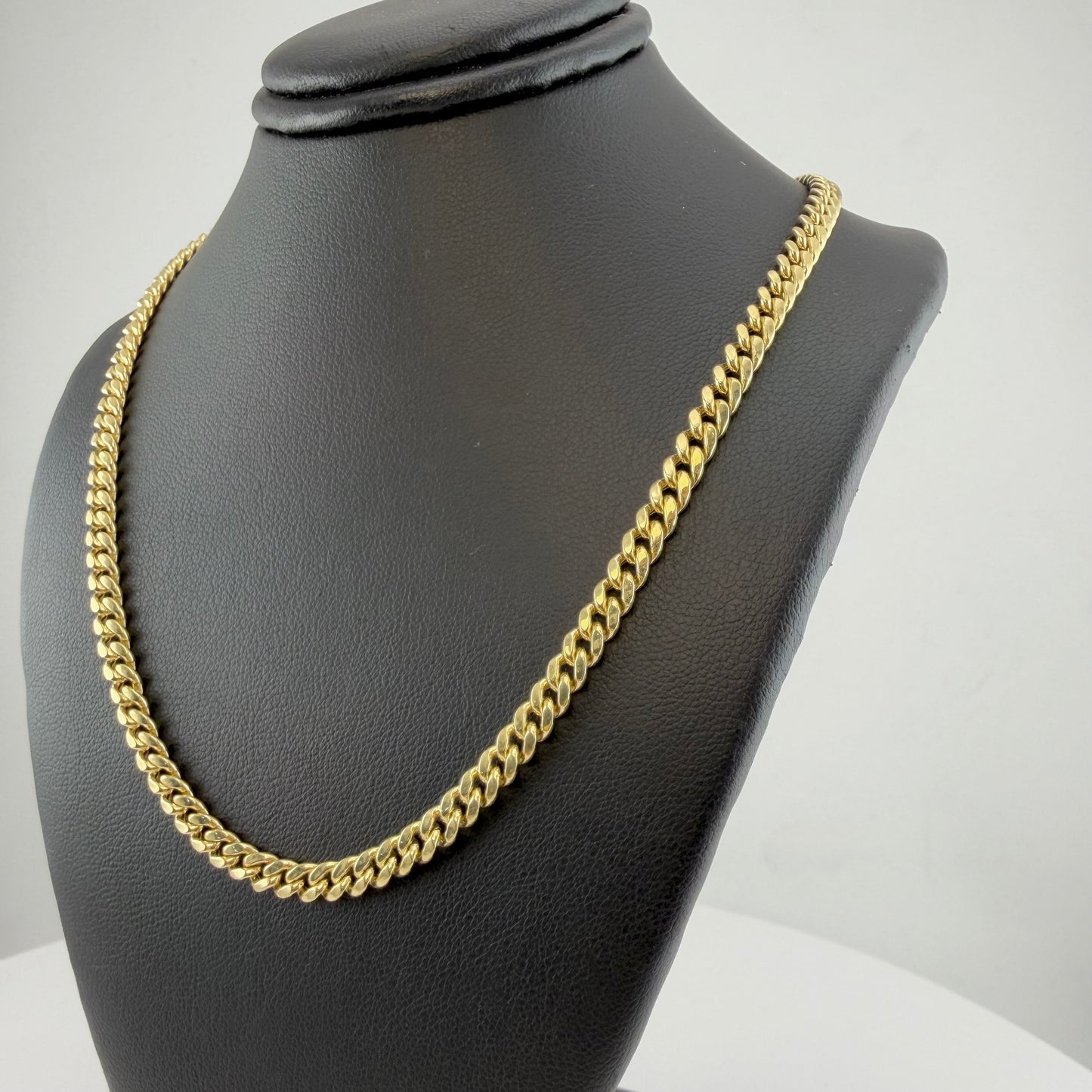 10K Gold 4.6mm hollow Miami Cuban Chain