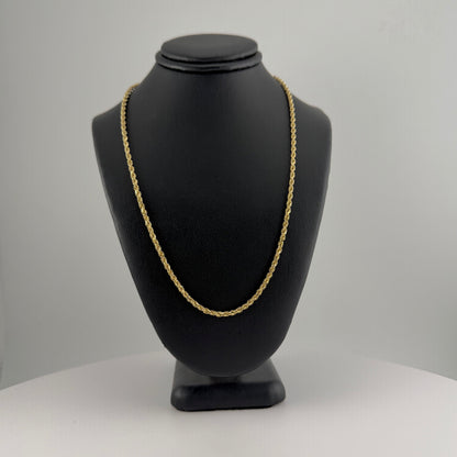 10k Gold 2.5mm Hollow Rope Chain