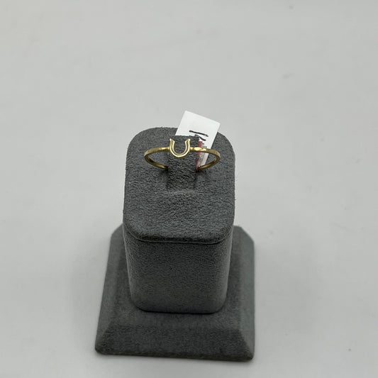14k Gold Horse Shoe Dainty Ring