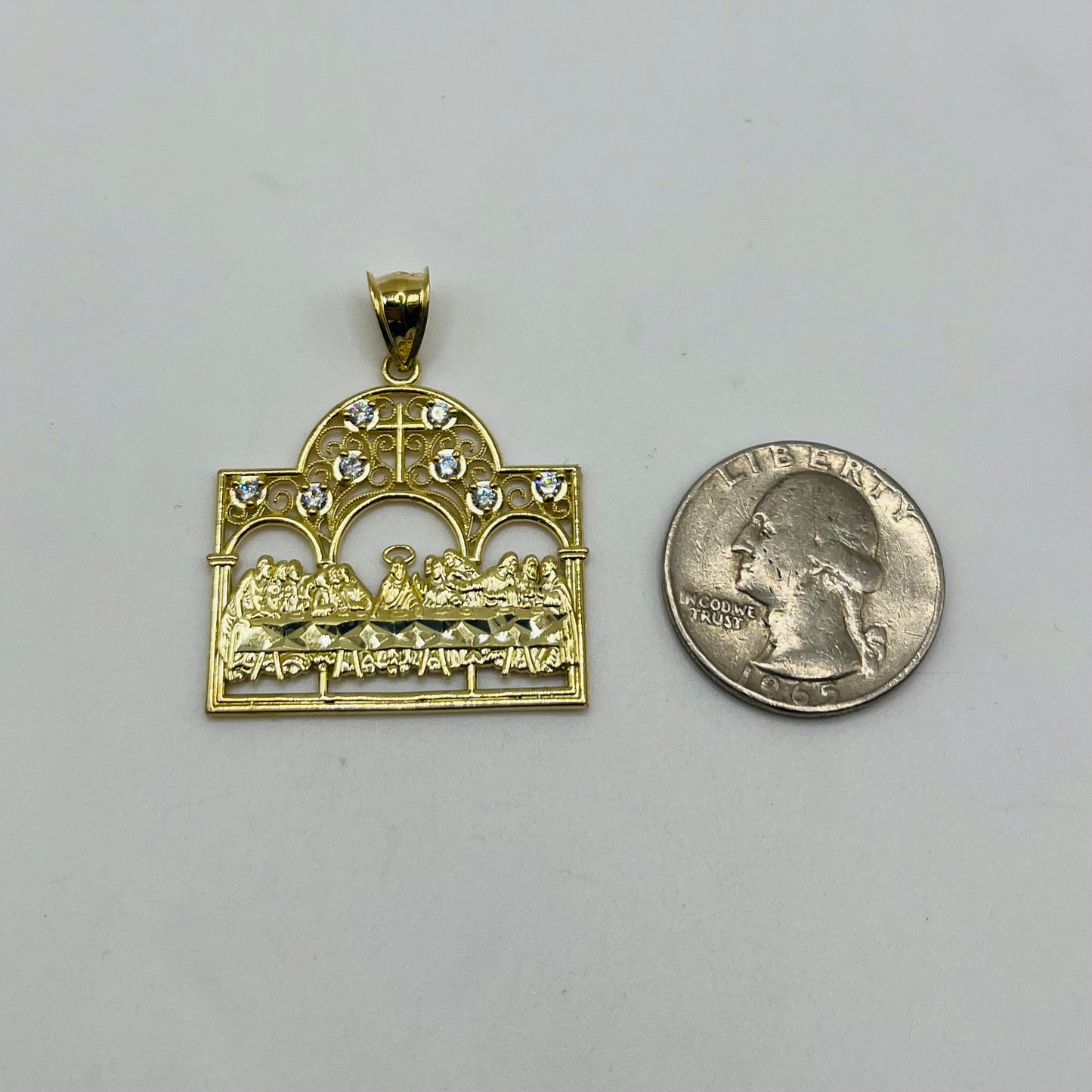 10K Gold Ultima Cena Charm