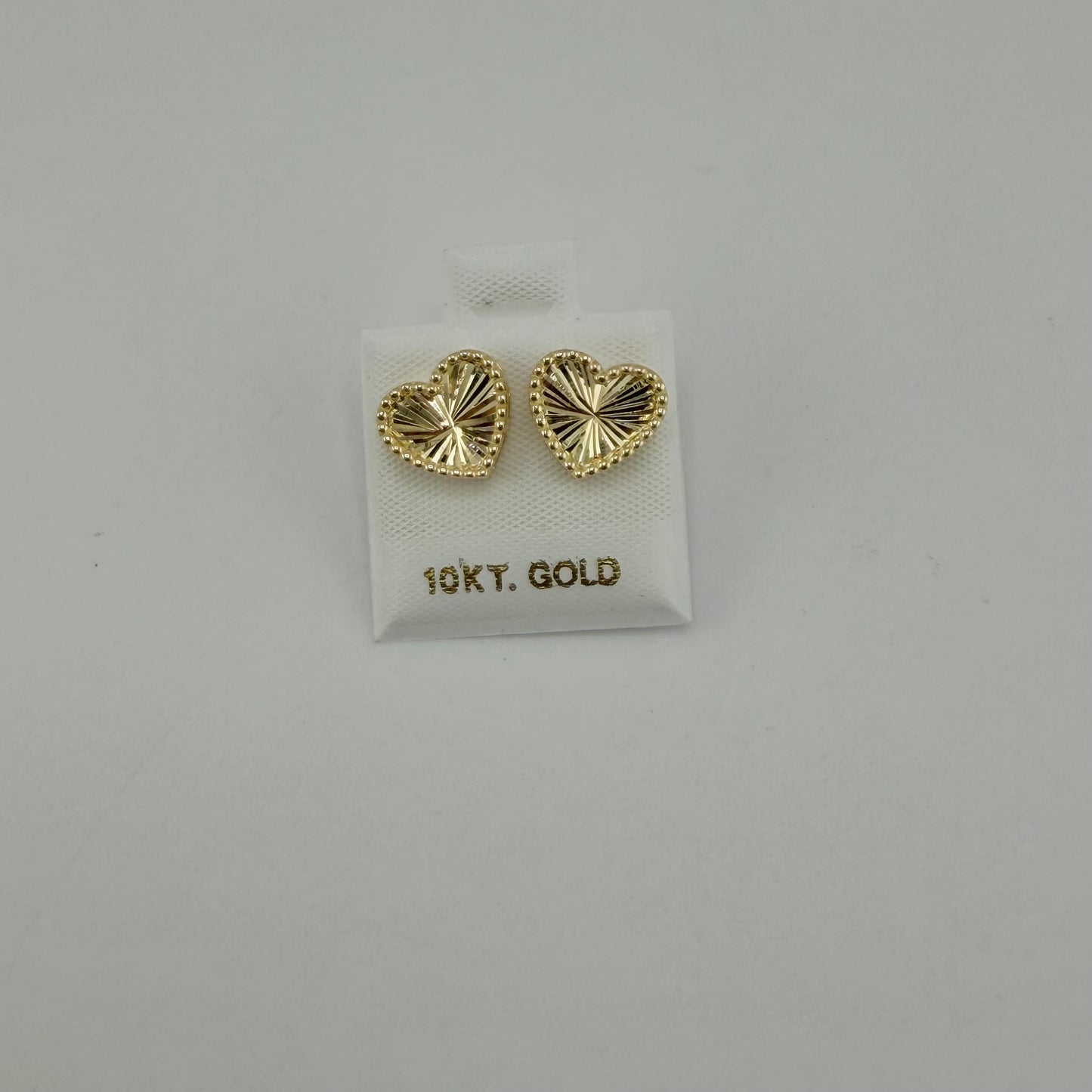 10K Gold Fancy Heart Earrings
