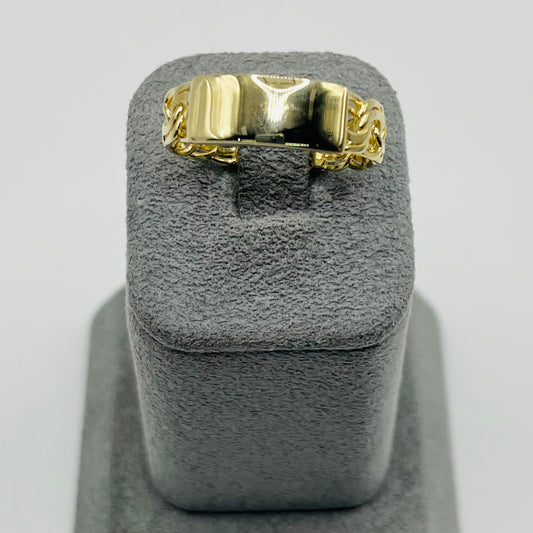 10k Gold Chino Link ID Ring