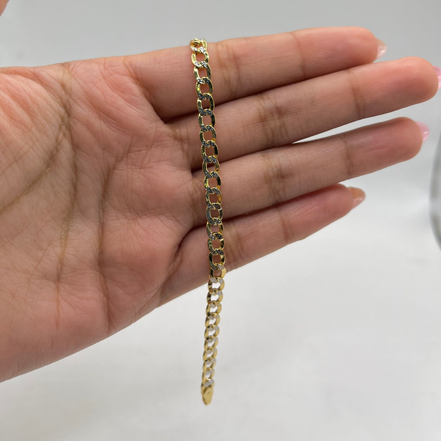 10k Gold Dc 4.5mm Cuban Bracelet