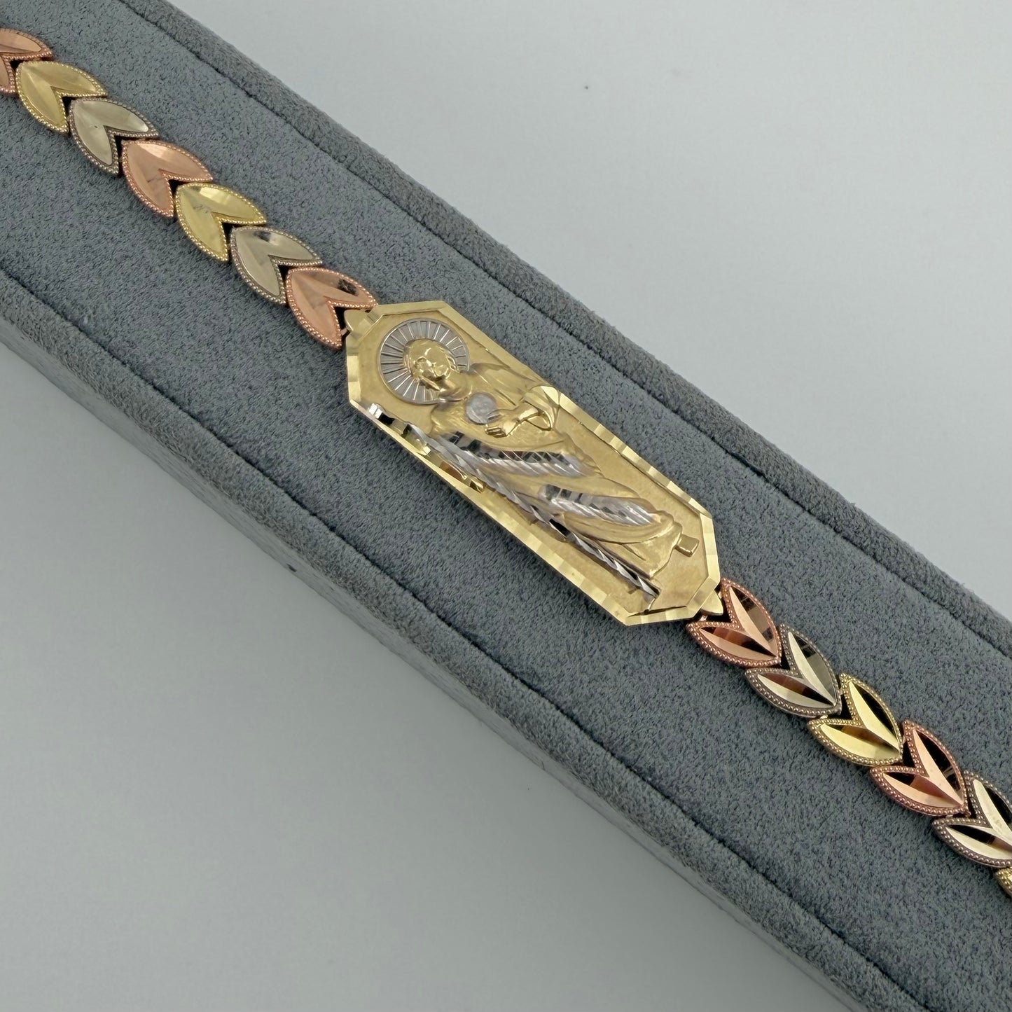 14k Gold Tri-Color San Judas Bracelet