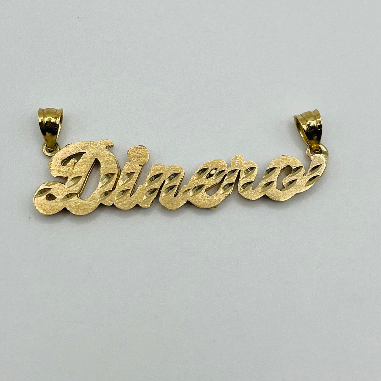 14k Gold Stone-finish Nameplate (Custom)
