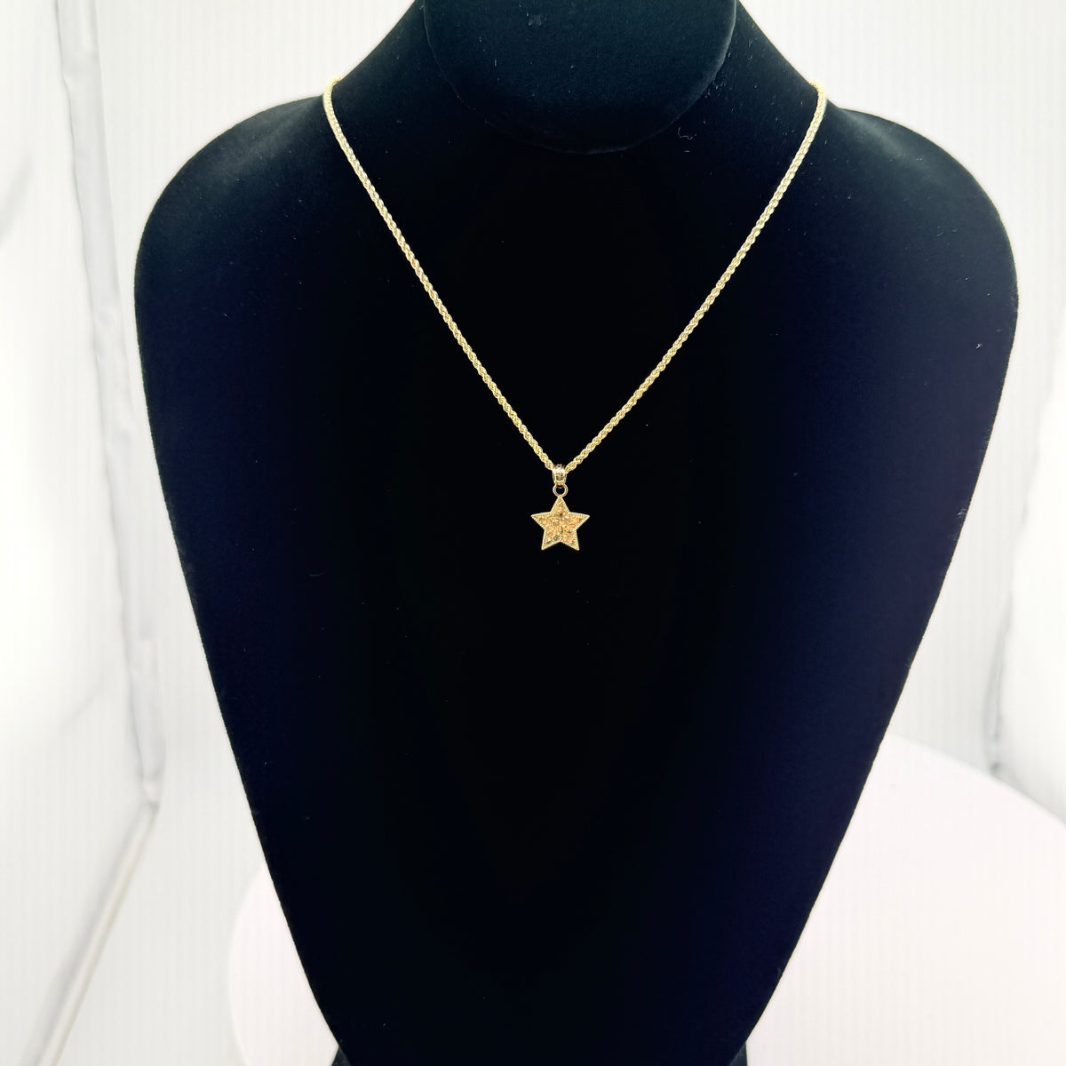 10K Necklace Set - Small Nugget Star with Chain