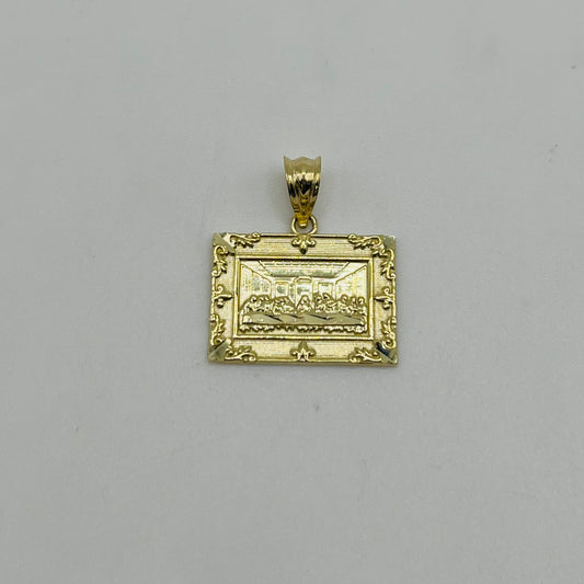 10K Gold Framed Last Supper Charm