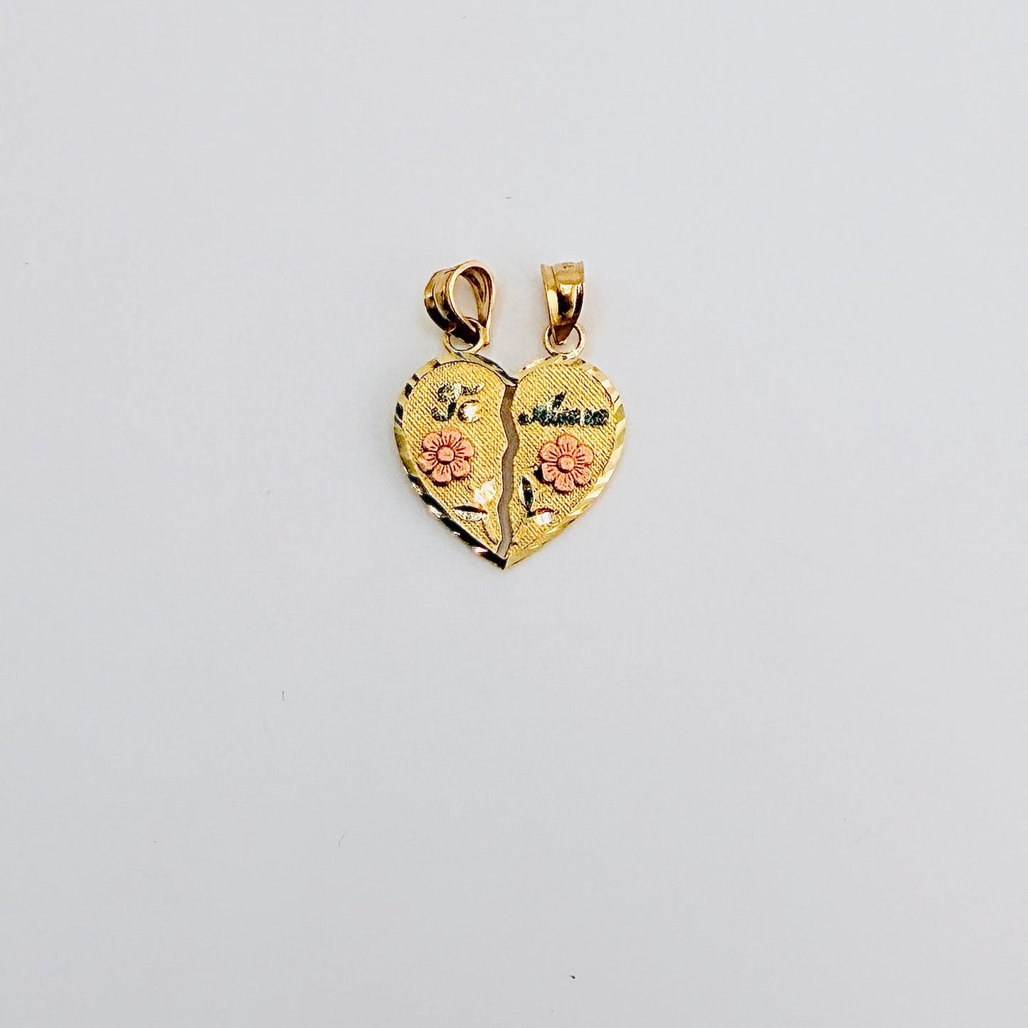 10k Gold Shareable Te Amo Heart Charm (Extra small)
