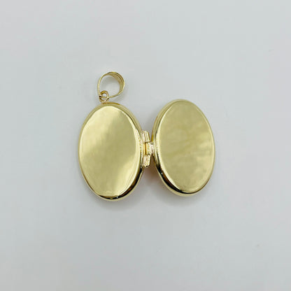 10k Gold Oval Locket Picture Charm