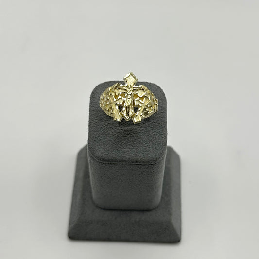 10k Gold Royal Triple Crucifix Ring
