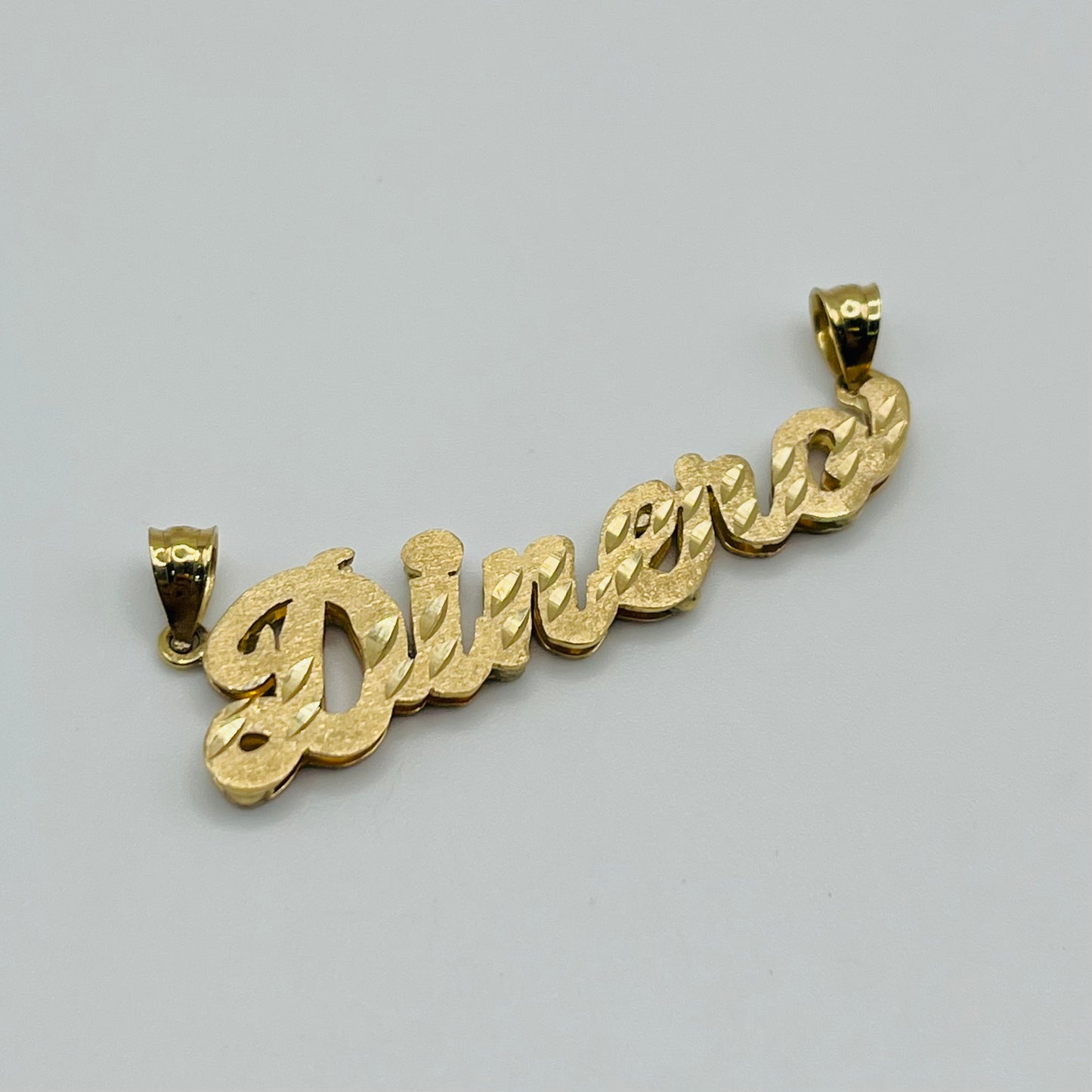 14k Gold Stone-finish Nameplate (Custom)