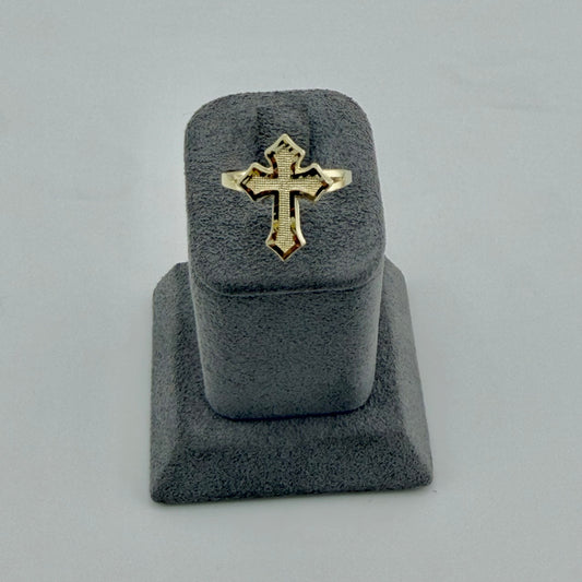 10k Gold 4 Point Roman Cross Ring