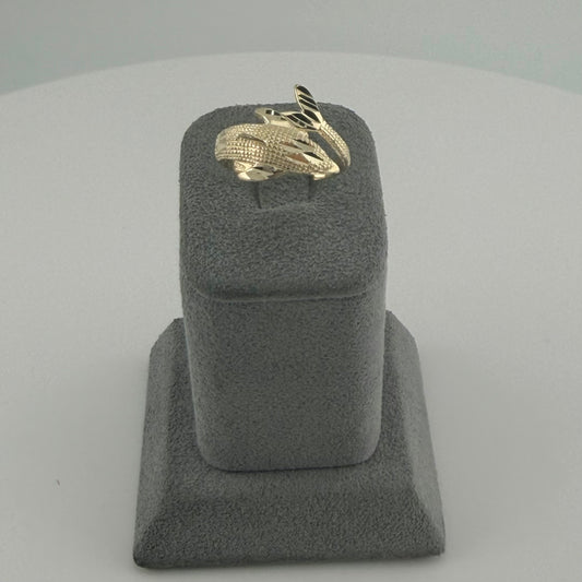 10k Gold Dolphin Wrap Around Ring