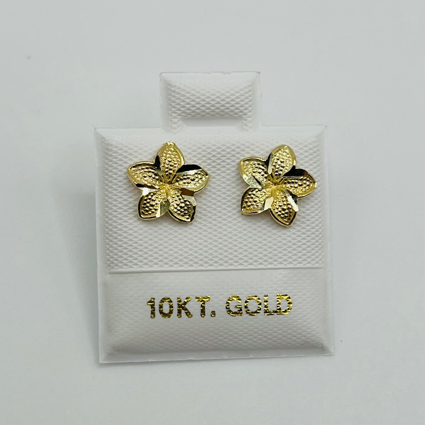 10k Gold Hibiscus Earrings (Small)