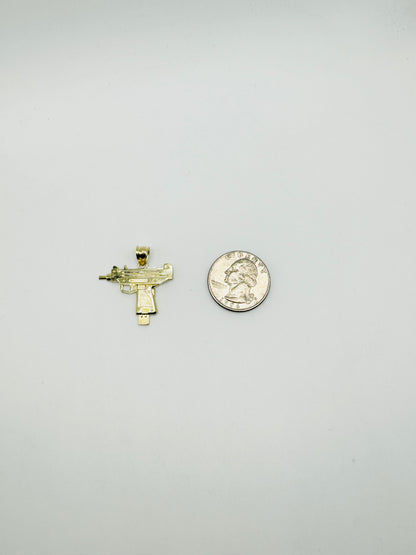 10K Gold Gun Charm (Detailed version)