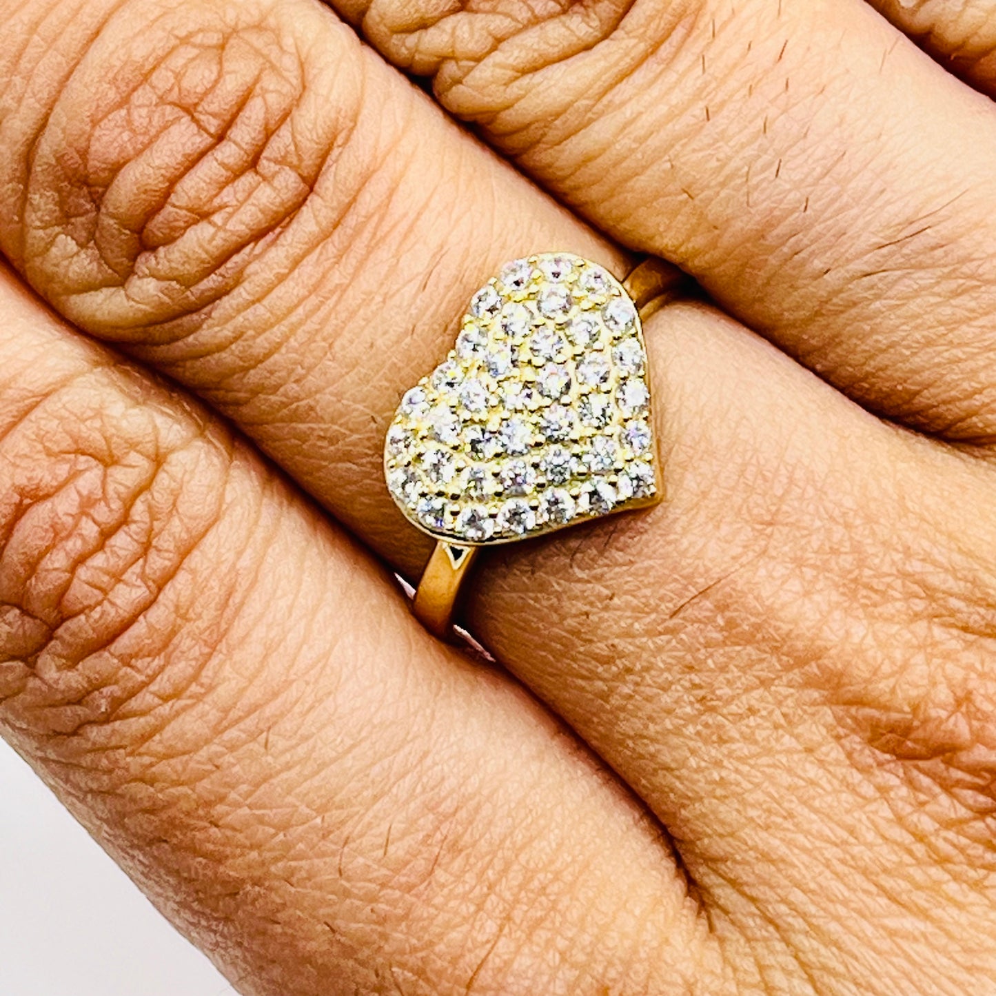 10K Gold CZ Heart Ring