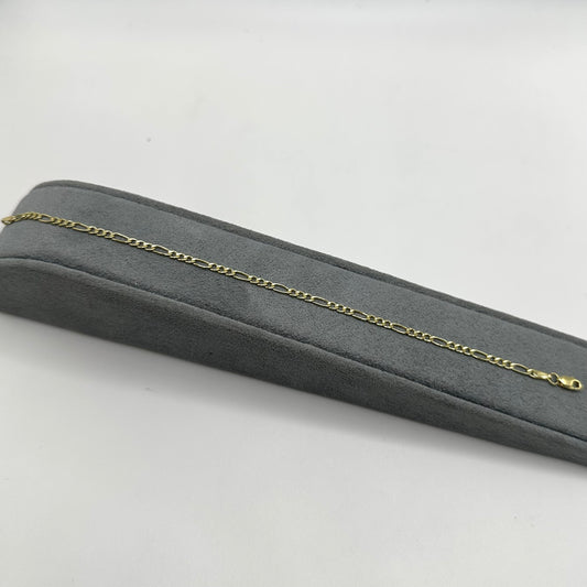 14k Gold 2.5mm Figaro Bracelet