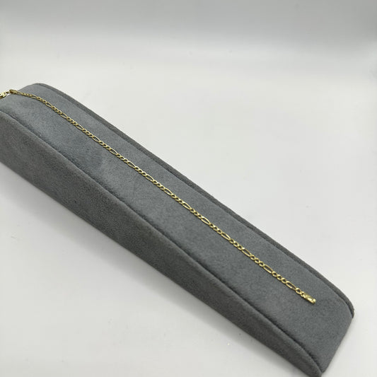 14k Gold 2mm Figaro Bracelet