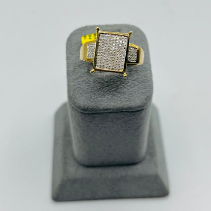10k Gold Natural Diamond Portrait Ring
