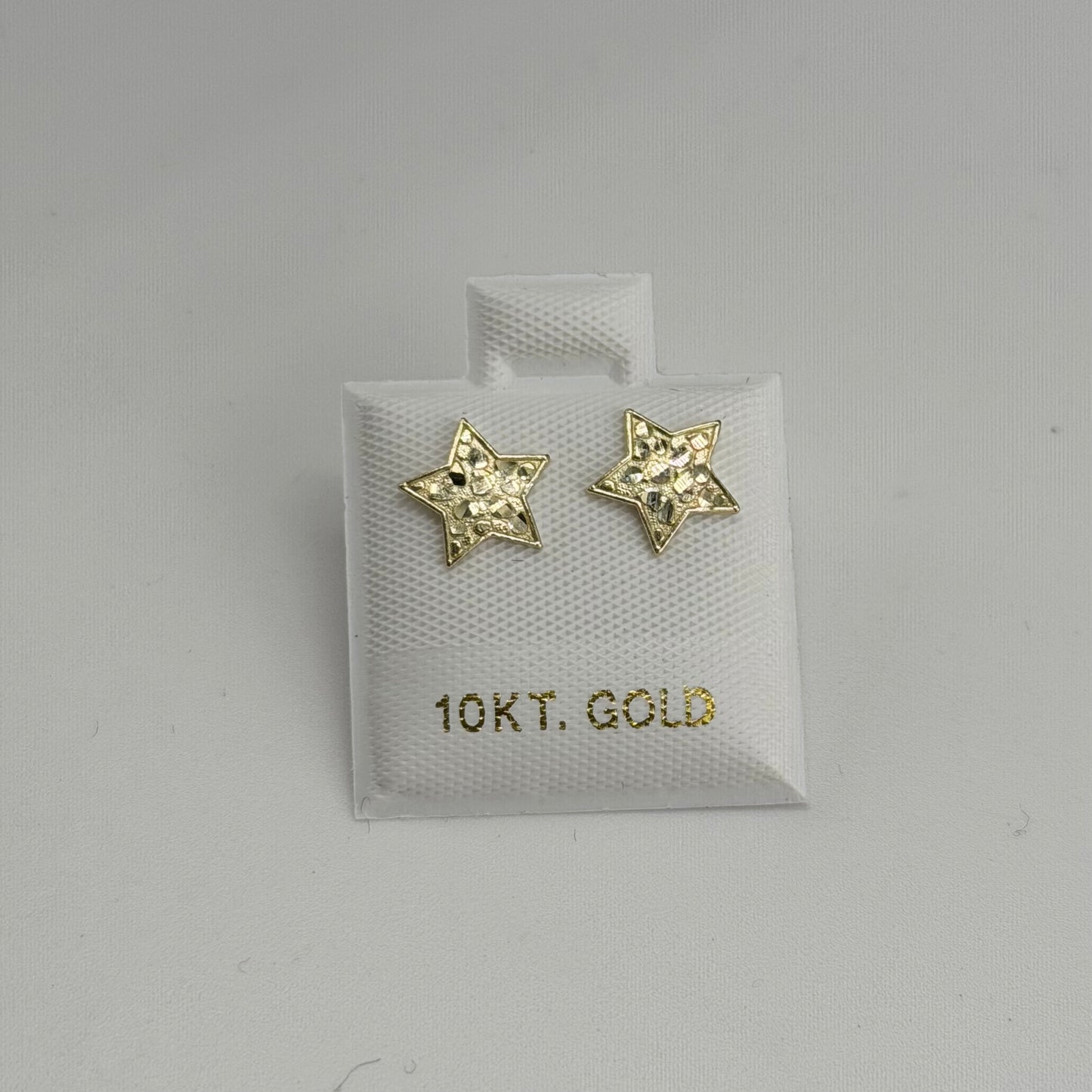 10k Gold Mini Star Nugget Earrings