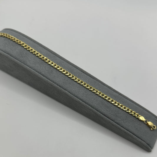14k Gold 4.5mm Hollow Miami Cuban Bracelet