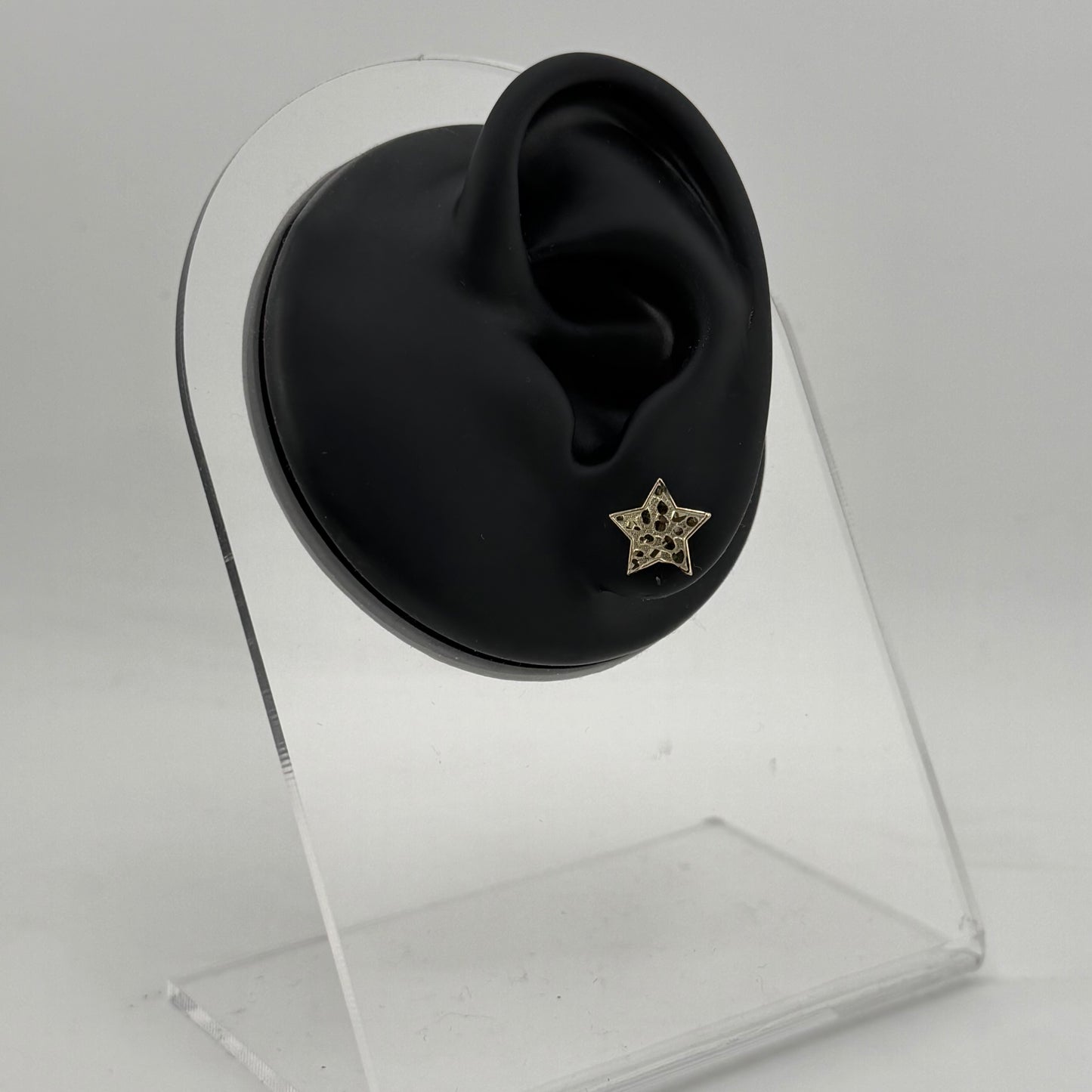 10k Gold Star Nugget Earrings