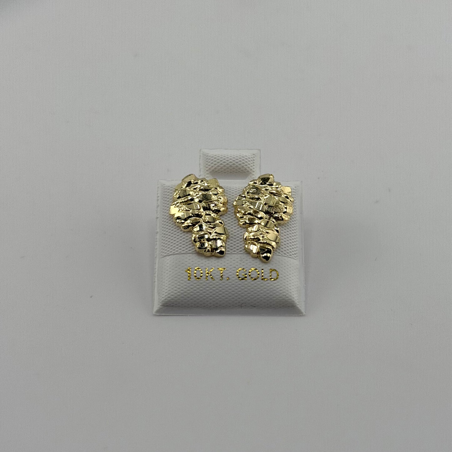 10k Gold Domed Nugget Earrings (S)