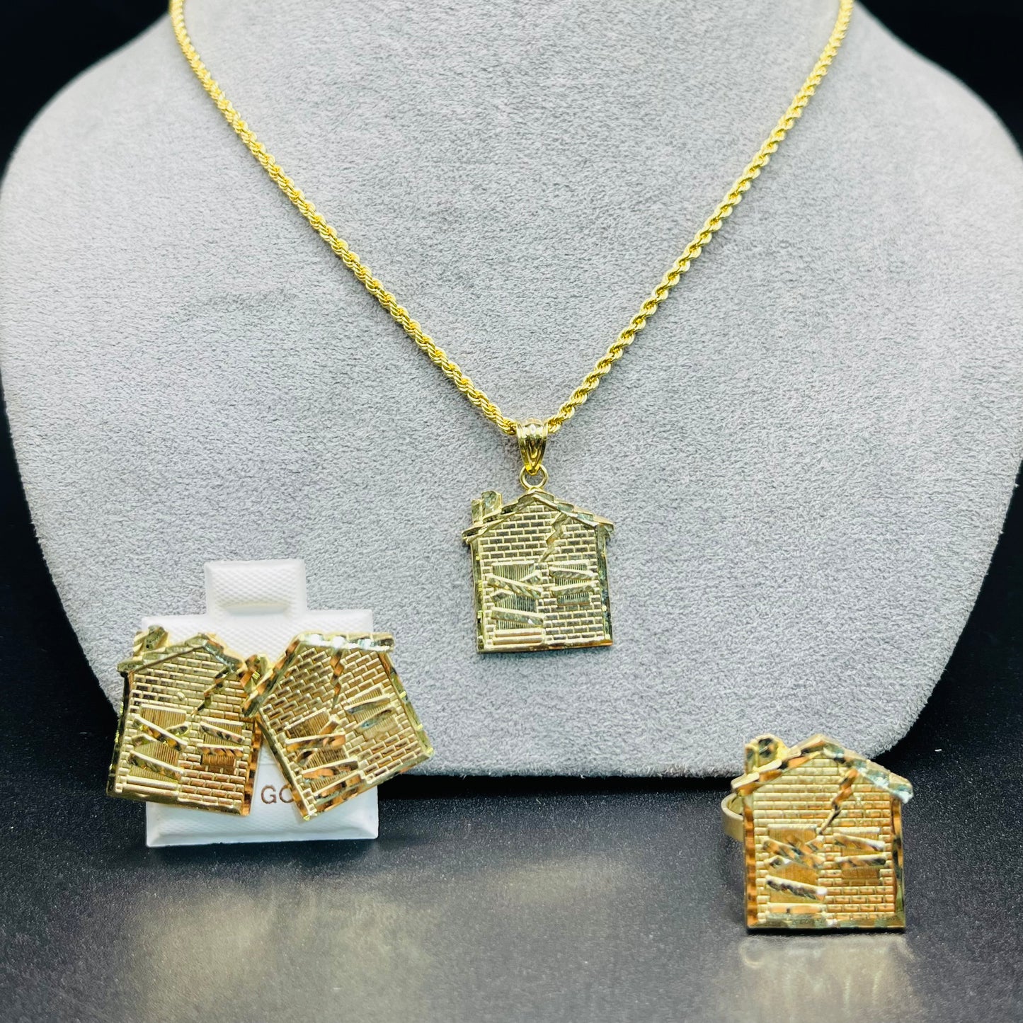 10K Gold Trap House Set