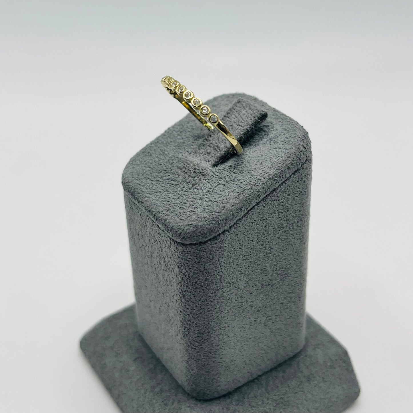 14k Gold Bezel Cz Band Ring