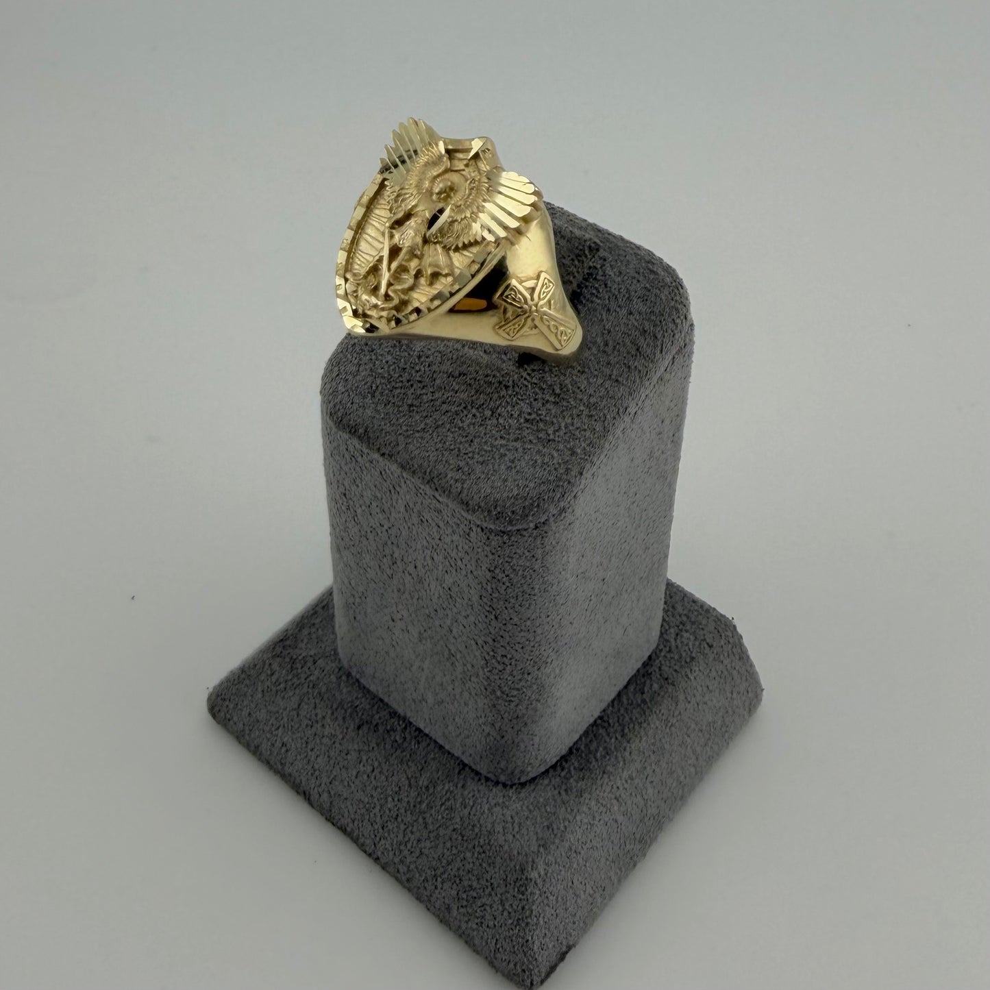 10k Gold Angel Shield Ring