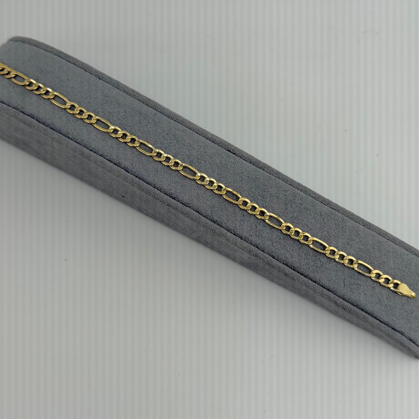10k Gold 4.2mm Figaro Bracelet