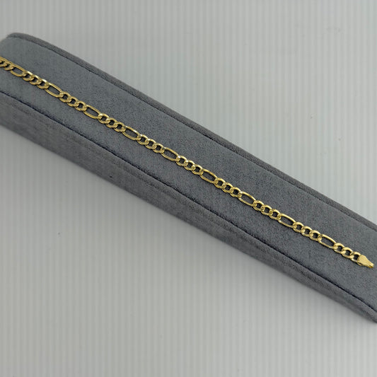 10k Gold 4.2mm Figaro Bracelet