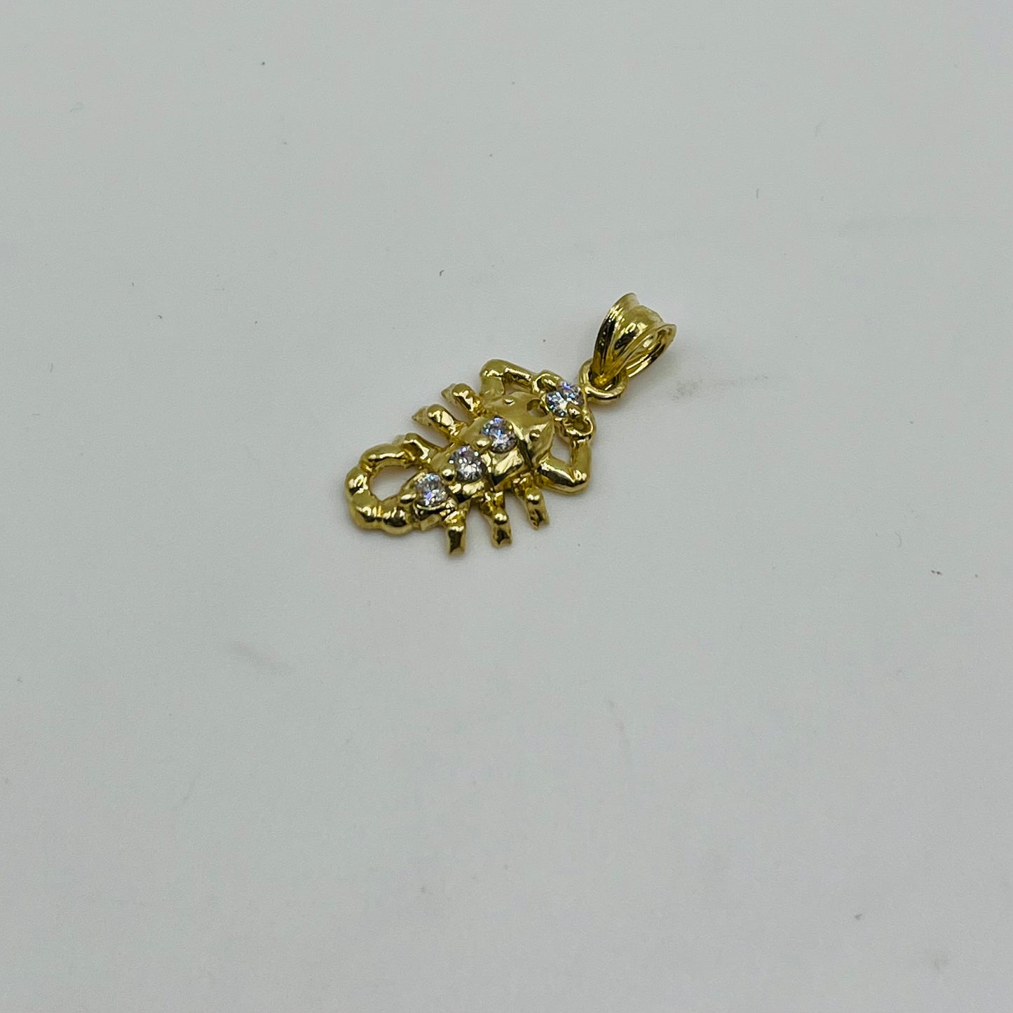 10K Gold CZ Scorpion Charm