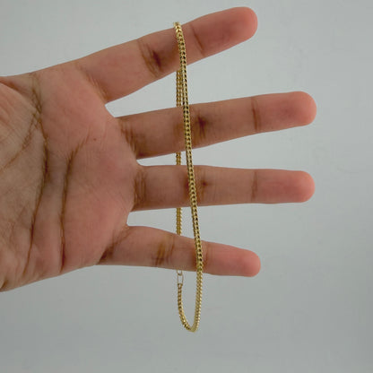 10k Gold 2mm Franco Anklet