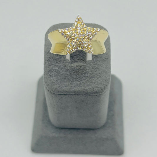 10k Gold Cz Star Ring