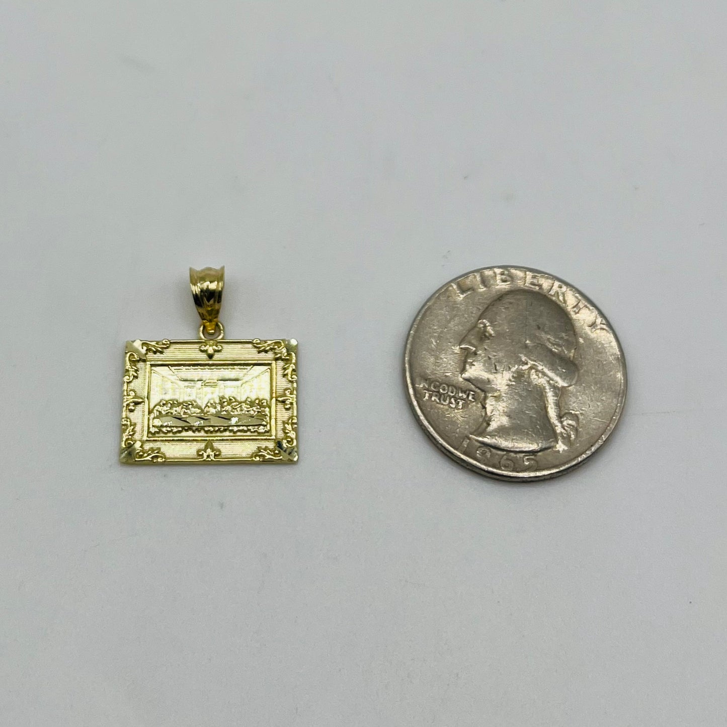 10K Gold Framed Last Supper Charm
