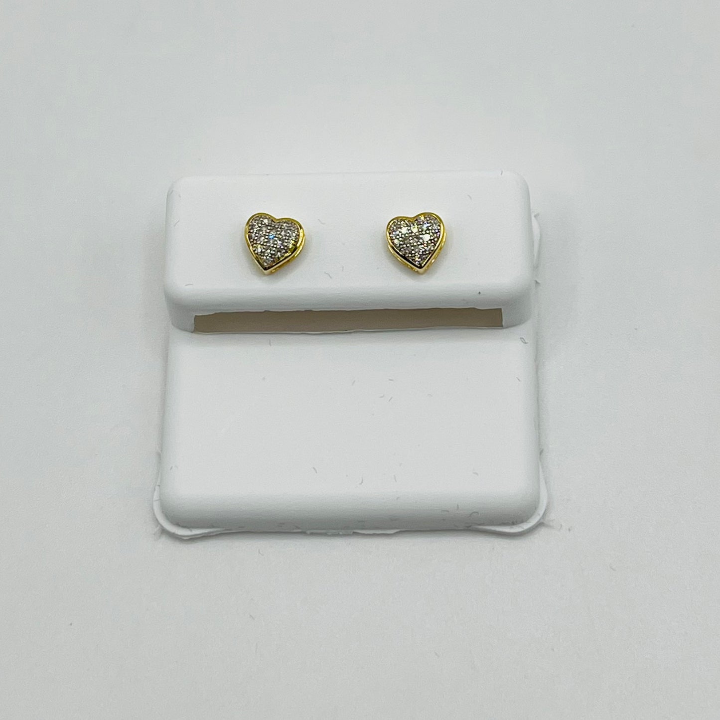 10k Gold Diamond Forever Hearts Earrings