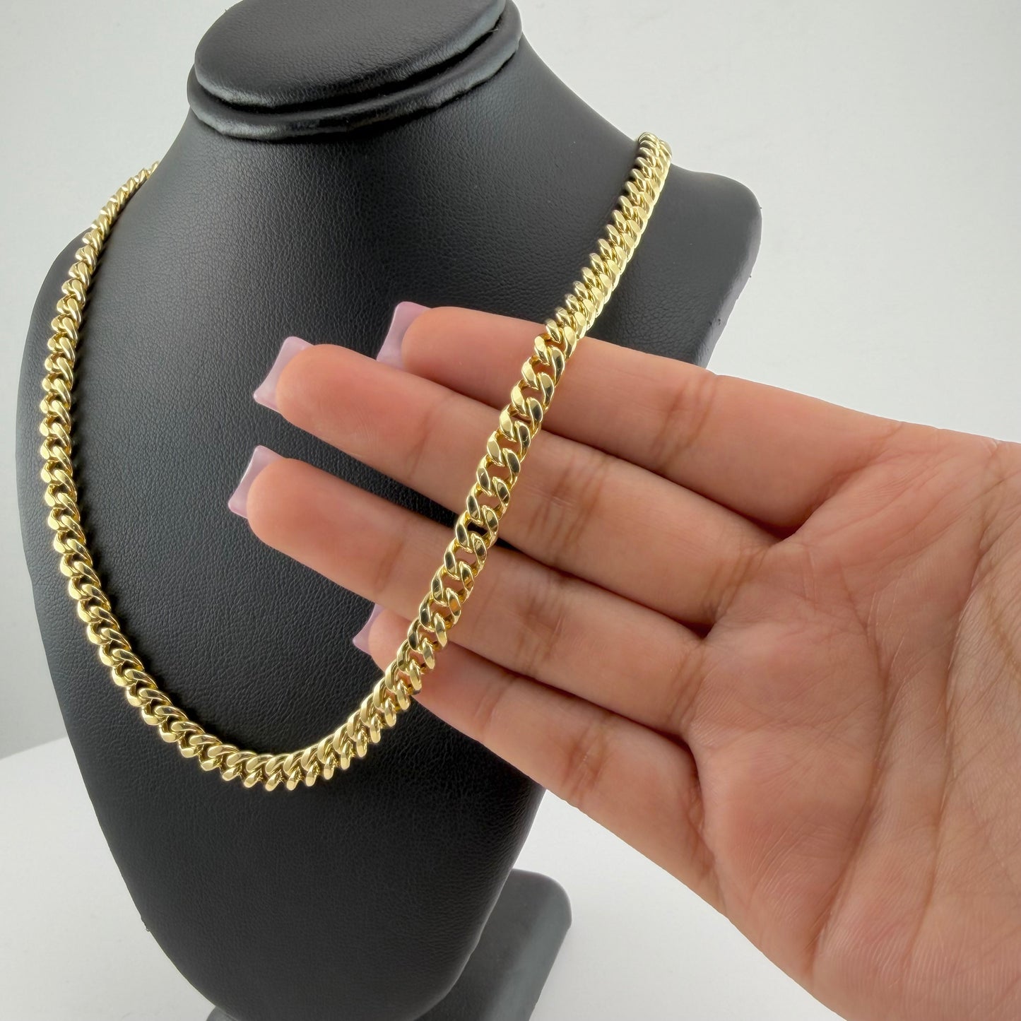 10K Gold 5mm hollow Miami Cuban Chain