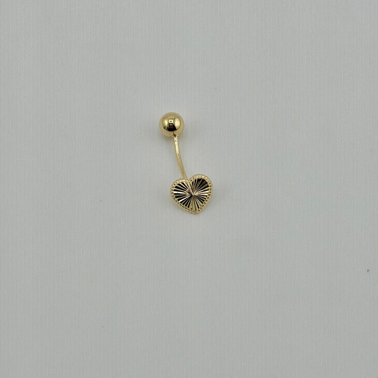 14k Gold Fancy Heart Belly Ring