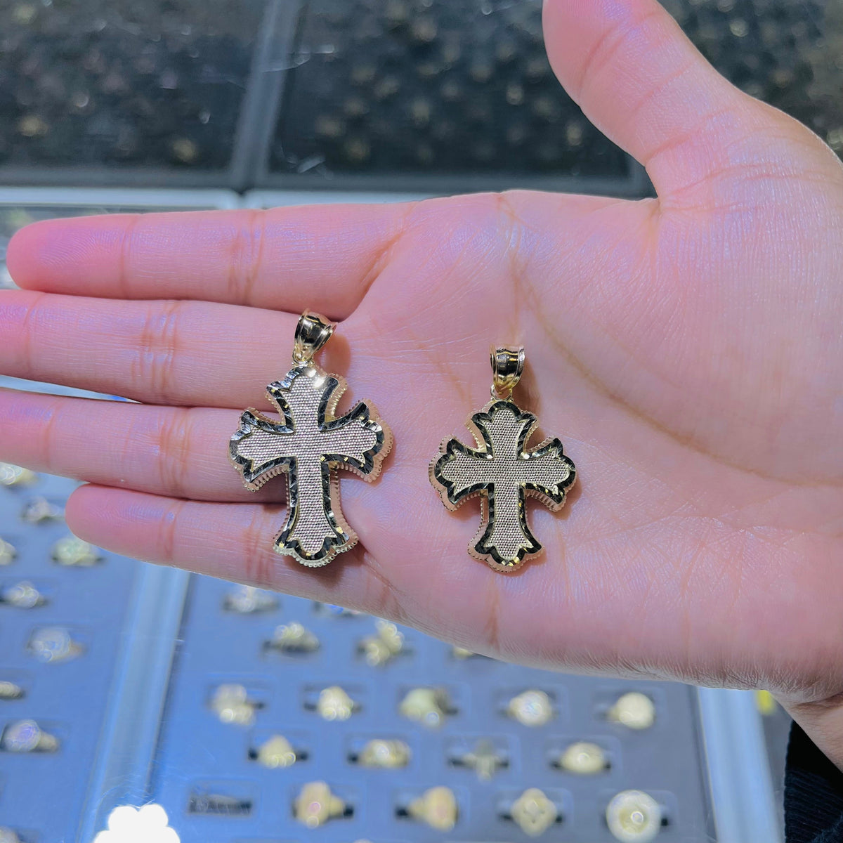 10K Gold Royal Cross Pendant | Face Size: 23mm