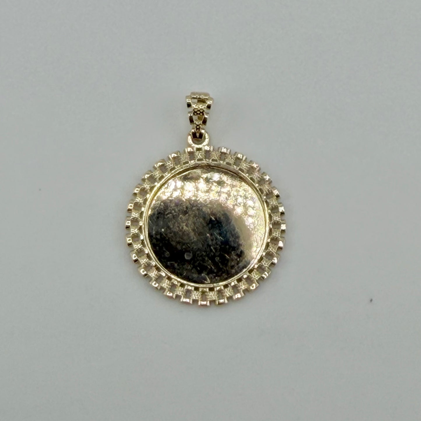 10k Gold Rx Bell Rx Round Picture Pendant (S)