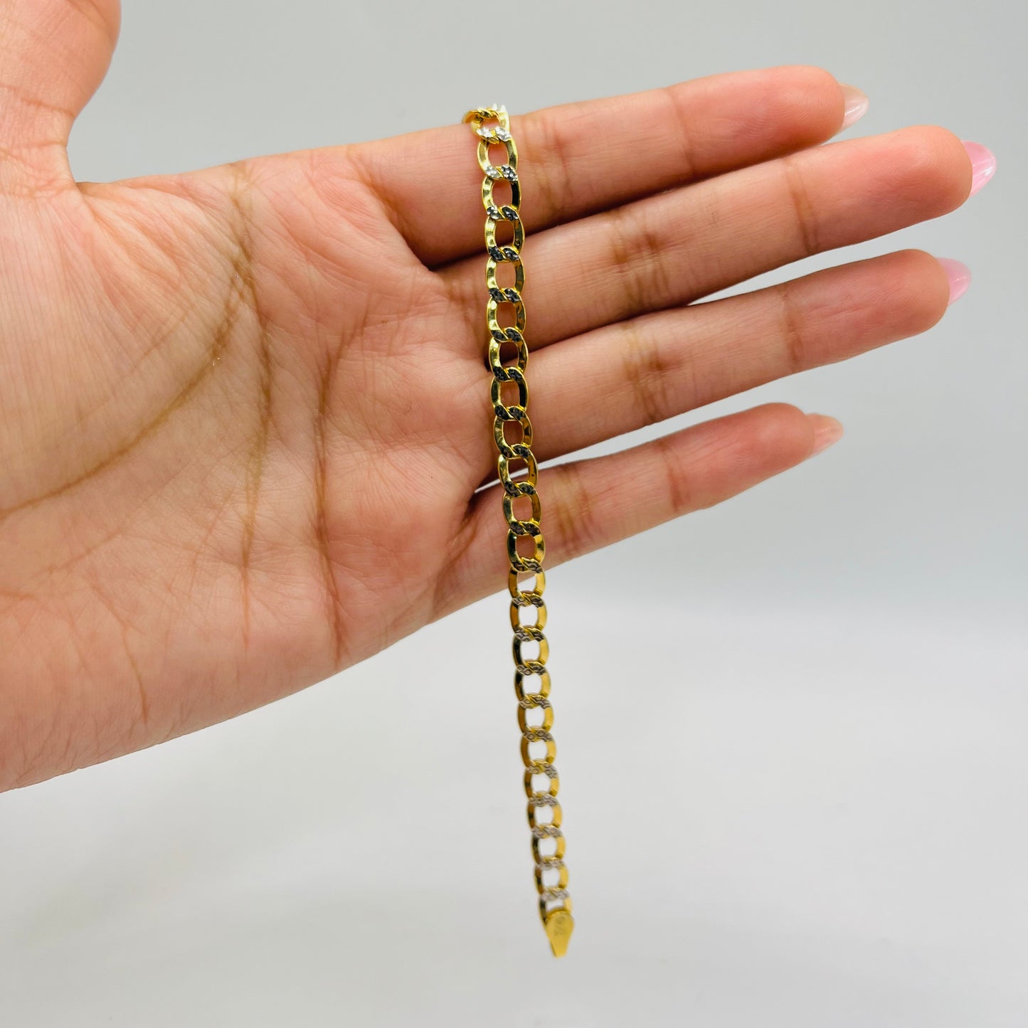 10k Gold Dc 5.4mm Cuban Bracelet