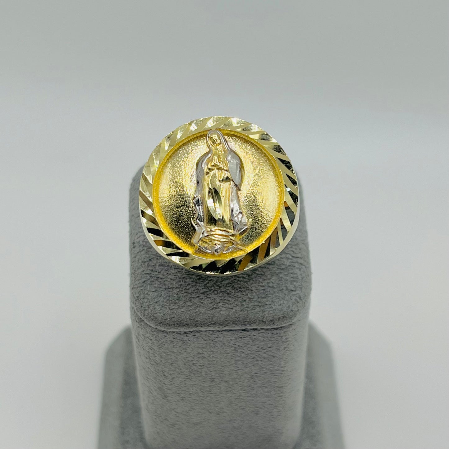 10k Gold Two- Tone Virgin Mary Forge Ring
