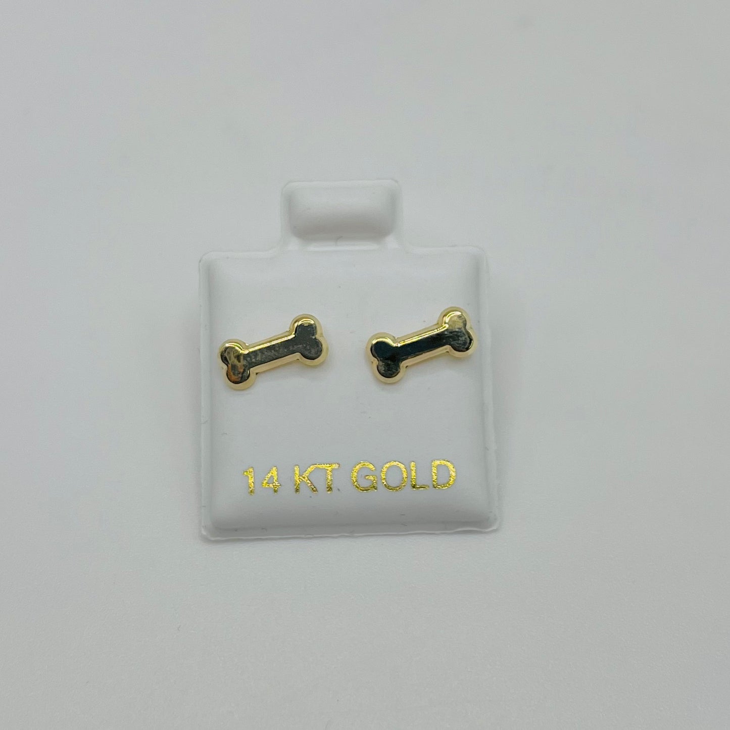 14k Gold Bone Baby Earrings