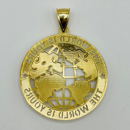 10K Gold World is Yours Charm (XL)