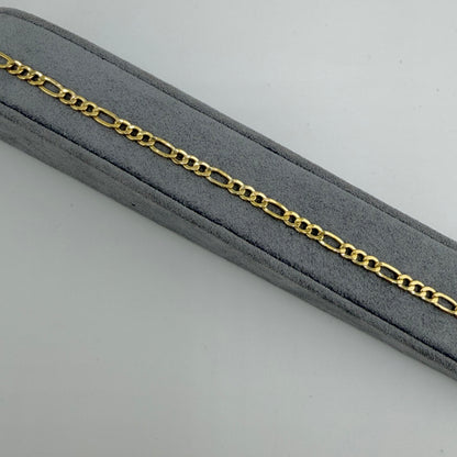10k Gold 4.2mm Figaro Bracelet